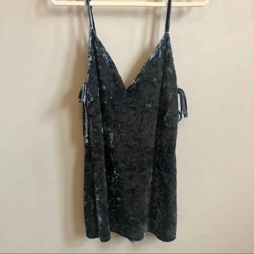 Tobi Velvet Strappy Dress, Medium